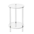 thumbnail image 6 of Portable Clear Acrylic End Table with 2 Tiers of Storage Home Accessory Compact Side Table for Bedroom and Living Room, 6 of 8