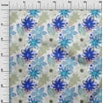 thumbnail image 3 of oneOone Rayon Blue Fabric Texture Floral Fabric For Sewing Printed Craft Fabric By The Yard 56 Inch Wide, 3 of 4