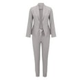 thumbnail image 6 of FRSASU Blazer Sets Women 2 Piece Elegant Business Solid Casual Outfits Dressy Long Sleeve Blazer and Pant Suits Slim Fit office Work Sets Gray, 6 of 6