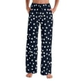 thumbnail image 2 of Posijego Women's Valentines Day Pajama Pants Wide Leg Elastic High Waist Heart Printed Lounge Pants with Pockets, 2 of 5