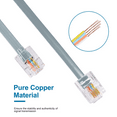 thumbnail image 4 of Telephone Cable To Male Modular Telephone Extension Lead Cable Cord,Telephone Cable With Standard Rj11 Plug Line Couplers - Grey, 4 of 6