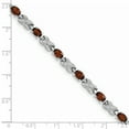 thumbnail image 2 of 925 Sterling Silver Garnet Bracelet Gemstone, 2 of 6