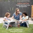 thumbnail image 6 of ECR4Kids Linking Stackable Classroom Stools, Portable Table, Flexible Seating, Light Grey, 4-Piece, 6 of 9