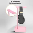 thumbnail image 3 of Headphone Stand, Non Slip Bottom Gaming Headset Holder Hanger Mount for All Sizes, Bedroom, Office, Recording Studio, 3 of 7