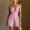 Pink, variant on IUYRTFE Women's Halter Jumpsuit Cotton Blend Regular Fit Sleeveless Short with Pockets Daily Wear