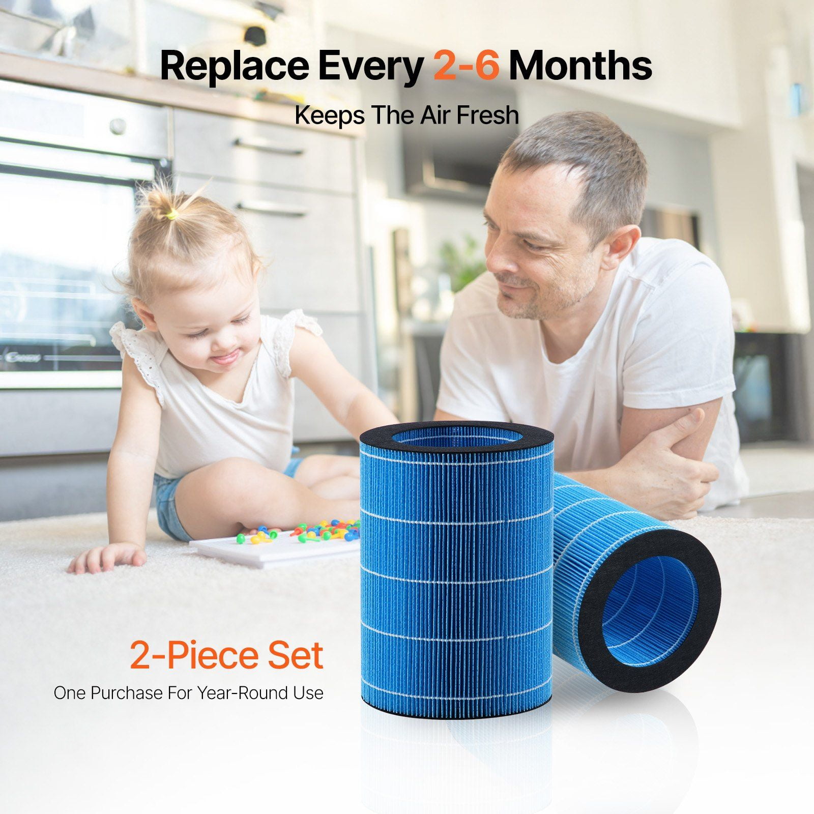 Evaporative Humidifier Replacement Filter 2 Pack Compatible with BZT 234 5L 1.32G Model Easy Install Prolong Life