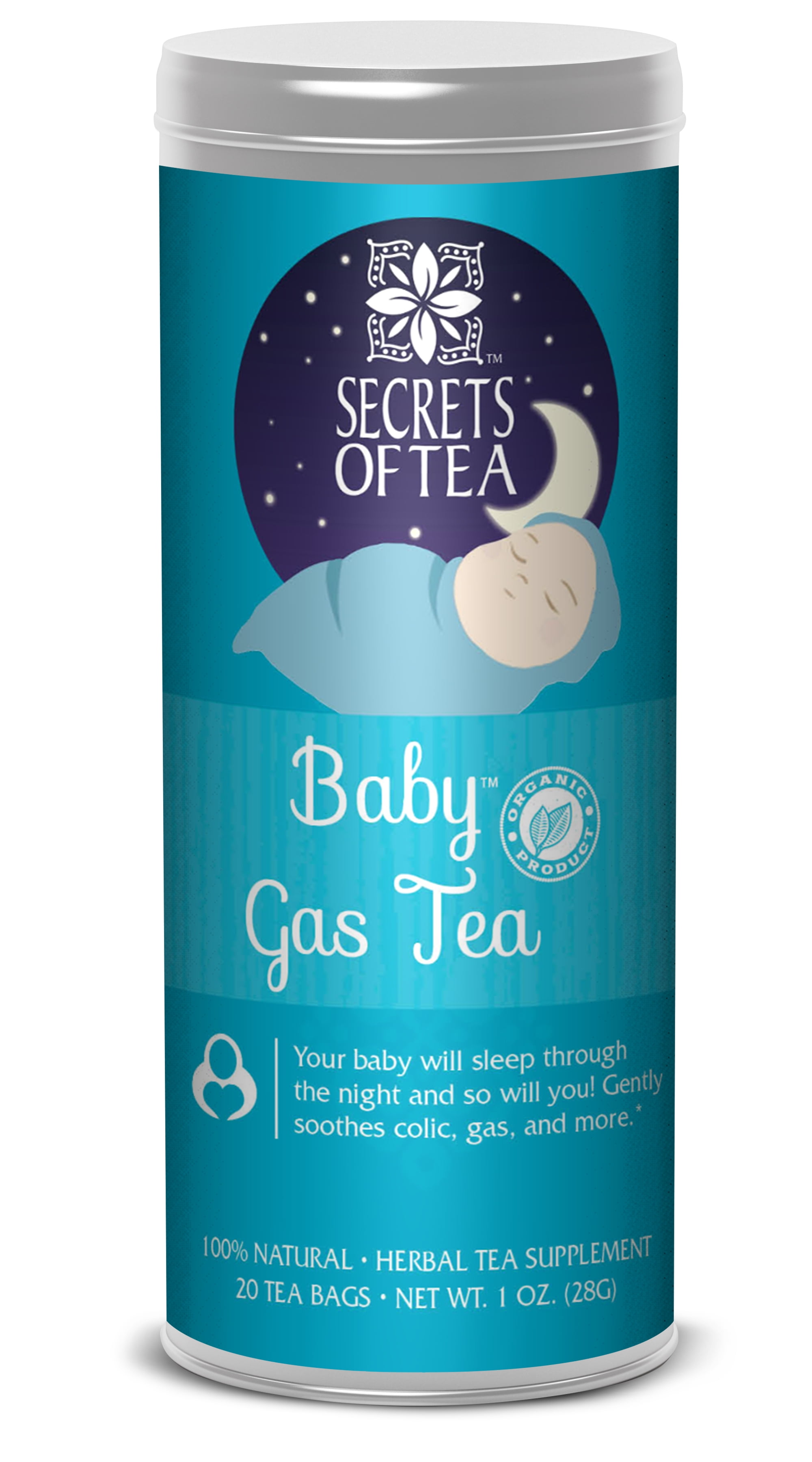 Secrets of Tea Baby Gas Certified USDA Organic Herbal Tea for Gas