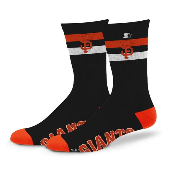 Unisex Starter San Francisco Giants Team Color Two-Stripe Crew Socks