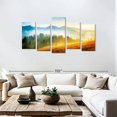 thumbnail image 3 of Elephant Stock Dreamy Mountainscape Wall Art - Horizontal Multi Panel Canvas - Living Room Wall Decor - Wellness Multi Panel - Teal And Purple Decor - 80" x 40", 3 of 8