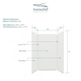 thumbnail image 5 of Transolid EWK363672-39 Expressions 36" W X 36" D X 72" H Three Panel Shower Wall Kit -, 5 of 6