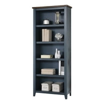 Martin Furniture 72"H Solid Wood 4-Shelves Bookcase in Dusty Blue