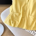thumbnail image 5 of Tweang Sleeveless Tunic Tops for Women Gauze Shirts Camisole Halter Solid Color Elegant Sleeveless Shirts Baggy T-shirt Vest Tee Gauze Tops for Women Breathable Sleeveless Shirts Yellow 2XL, 5 of 5