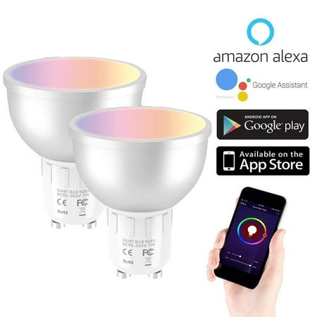 

1pc Wifi Intelligent Voice Control RGB Bulb Lamp Led Energy Saving Lamp 6500K+RGBW GU10/E27 Lamp For Amazon Alexa Google Home