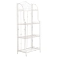 thumbnail image 4 of Safavieh Outdoor Collection Garage 4-Tiers Metal Dimensions: 14.5 in W x 13.4 in D x 63 in Storage Shelves, Total Capacity 50 lb, Shelf Capacity 12 lb, Antique White, 1 Pack, 4 of 11