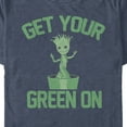 thumbnail image 2 of Men's Marvel Groot Get Your Green On  Graphic Tee Navy Blue Heather Medium, 2 of 4