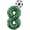 # 8, variant on Birthday Balloons for Boys 1/7/8th Soccer Theme Party - 32 Inch Green Number 7 & 18 Inch Soccer Ball Foil Balloon Set with Glue Dots for Sports Decorations