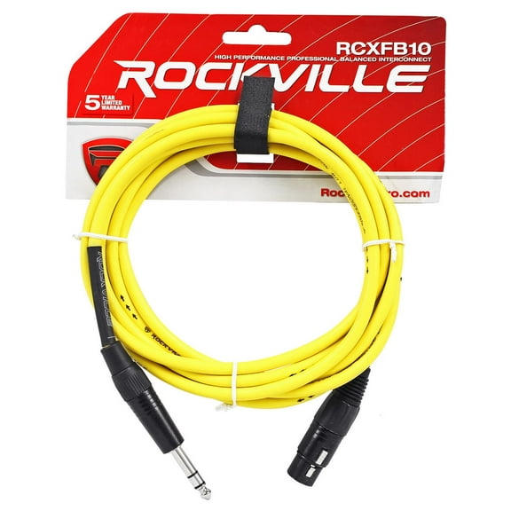 Rockville RCGT1.5B 1.5' 1/4'' TS to 1/4'' TS Instrument Cable-Black 100% Copper