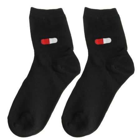 

Autumn Winter Women Harajuku Style Candy Color Cartoon Printing Cotton Socks