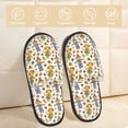 thumbnail image 2 of Bixox Men's Women's Harvest Scarecrow Pattern Patterned Plush House Slippers, Memory Foam Slippers, Indoor and Outdoor Warm Plush Bedroom Shoes, Soft Flat Sole, Comfortable and Non-slip, 2 of 5