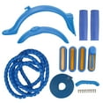 thumbnail image 3 of Scooter Replacement Accessories, Scooter Accessories Set Strong Toughness Practical Front Mudguard Handbrake Silicone Cover Rear Mudguard  For Replacement Blue, 3 of 8