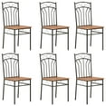thumbnail image 1 of vidaXL Dining Chairs 6 pcs Brown MDF, 1 of 5