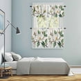 thumbnail image 5 of White Floral Kitchen Curtains Sets for Windows 24 Inch Length, Botanical Magnolia Flower Leaves Butterfly Rod Pocket Window Treatments Tier Curtains and Valances Set for Bedroom/Bathroom, 5 of 8