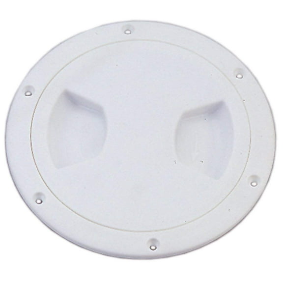 Pactrade Marine Boat White Plastic Deck Plate 5"D Waterproof Inspection Bayonet Type