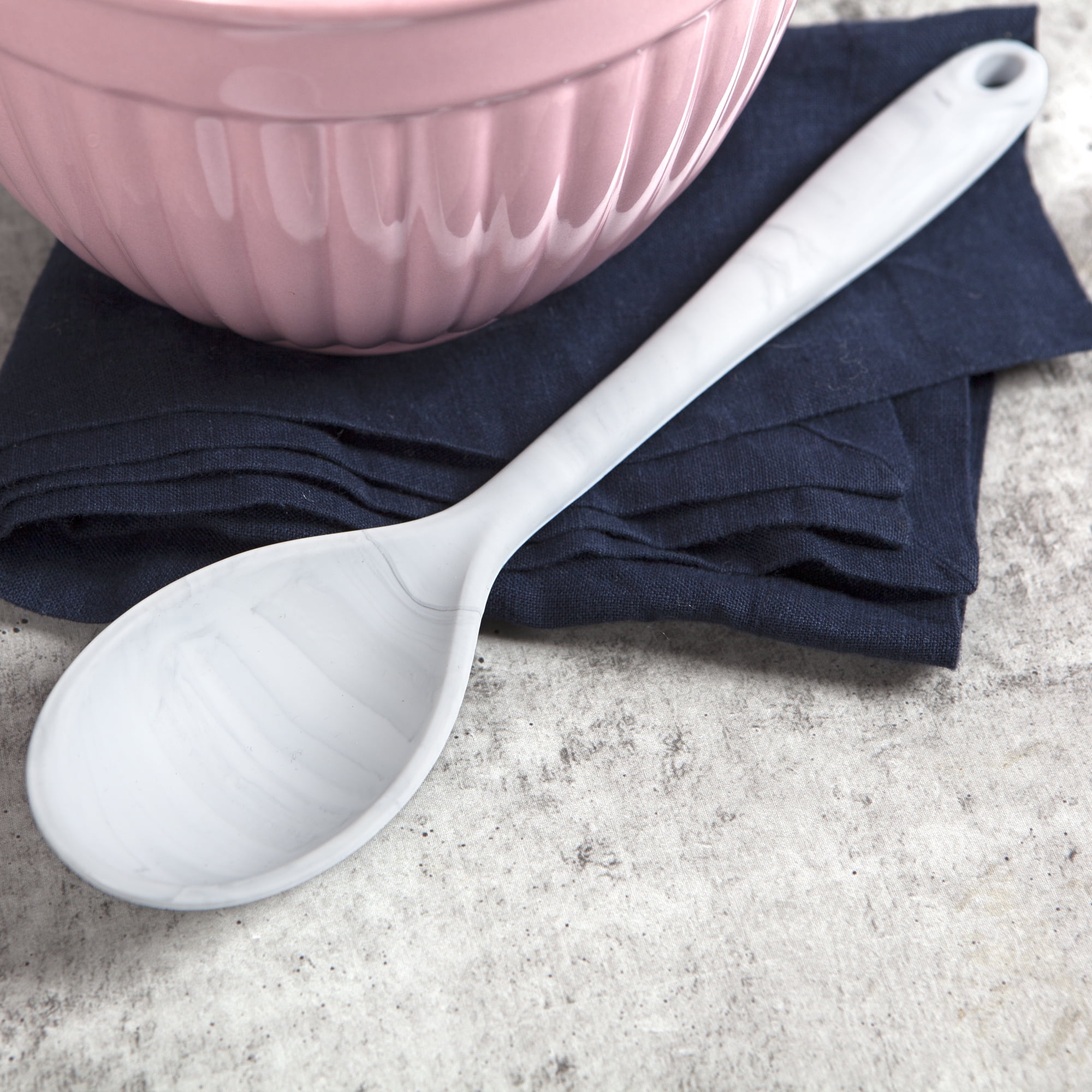 Thyme and Table White Marble Silicone Spoon BrickSeek