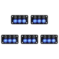 thumbnail image 1 of Panel interruptor basculante para barco marino LED 12V-24V encendido y apagado con 3 botones, 1 of 6