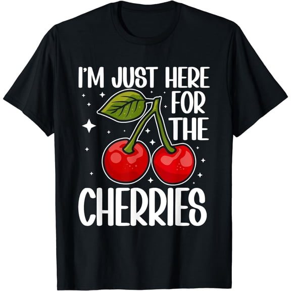 I like cherries Cherry T-Shirt mens t shirt womens t shirt cropped tshirt graphic tshirt black t shirt