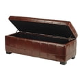 thumbnail image 5 of Safavieh Grand Banc de Rangement en Hêtre Manhattan en Cordovan, 5 of 5