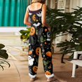 thumbnail image 5 of One Piece Casual Halloween Jumpsuits for Women Halloween Bat Pumpkin Ghost Cute Print Women's Jumpsuits Rompers Overalls Fashion Fall Clothes, Festival Party Outfits, Green 4XL, 5 of 6