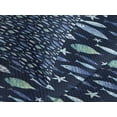 thumbnail image 4 of Ambesonne Fishes Quilted Bedspread Set 3 Pcs, Aquarium Silhouettes, King Size, Navy Blue Seafoam, 4 of 5