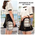 thumbnail image 6 of FORMRS Crossbody Bag for Women Quilted Travel Shoulder Cell Phone Purse with Chain Strap Handbag, Beige Plaid Pattern, 6 of 7