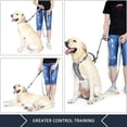 thumbnail image 4 of YIXIGGC Double Handle Dog Leash 6ft, Heavy Duty, Reflective Dual Handle Dog Leash for Safety Training, for Medium Large Dogs, 2 Handle Leads(Gray) DYF329-2163, 4 of 6