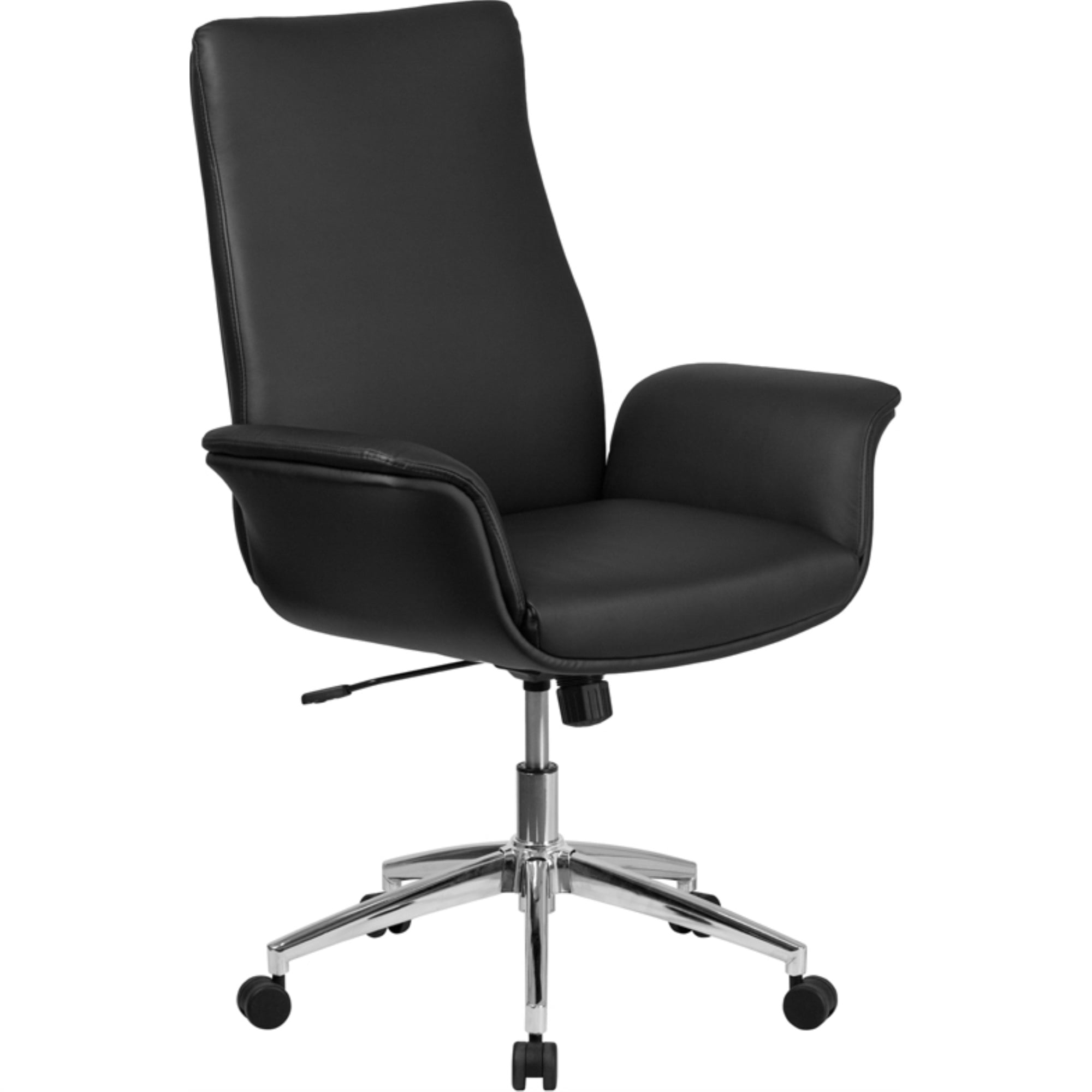 Mid-Back Black LeatherSoft Executive Swivel Office Chair ...