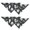 2Halloween-284, variant on Retro Horror Gothic Dog Bandana Set of 2, Pumpkin Skull Artwork Adjustable Pet Scarf for Halloween