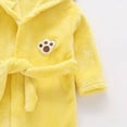 thumbnail image 5 of Gibobby Children's Plush Coral Fleece Bathrobe,Cozy Hooded Robe with Belt,Cute Print,for Kids Toddlers 2-12 Years,Warm After-Bath Loungewear Toddler Pajamas Toddler Pajamas,Yellow,Size 5-6T, 5 of 6