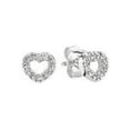 Heart Stud Earrings - 290528CZ - Walmart.com