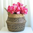 thumbnail image 2 of Seagrass Wicker Basket Flower Pot Folding Basket Dirty Basket Storage Decoration, 2 of 4