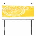thumbnail image 3 of Yellow Headboard, Mandala Pattern Art Geometric Floral Style Oriental Illustration Print, Upholstered Decorative Metal Bed Headboard with Memory Foam, Twin Size, Yellow White, by Ambesonne, 3 of 4