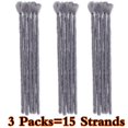 thumbnail image 2 of 3 Packs Handmade Dreadlocks Extensions Men‘s Dreadlocks Fashion Reggae Hair Hip-Hop Style Synthetic Dreadlocks Hair For Men  Dark black 12”-75g, 2 of 6