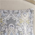 thumbnail image 5 of JERFIT King Size 6-Piece Comforter Set, Grey Damask Pattern, 100% Cotton Sateen, OEKO-TEX Certified Bedding Ensemble with Comforter, Shams, Bed Skirt & Pillows, 5 of 10