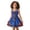 Blue, variant on Toddler Girls Dresses Sleeveless Traditional Style Suspenders Ankara Clothes Princess Dress For Girls Size 2-3T