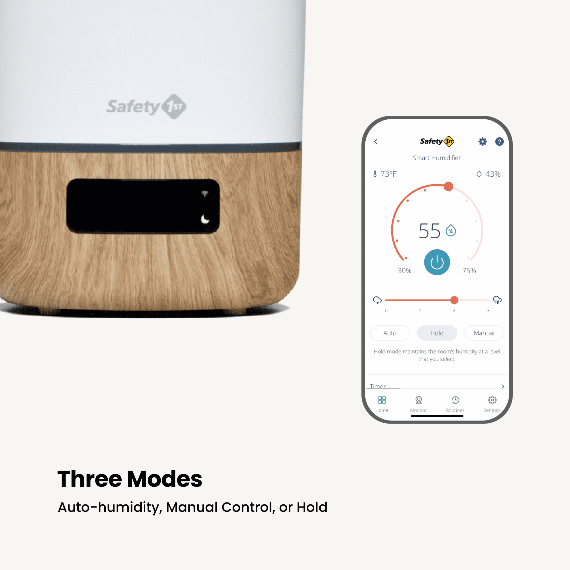 Safety 1st Smart Humidifier (2 Pack), Natural with White, Infant
