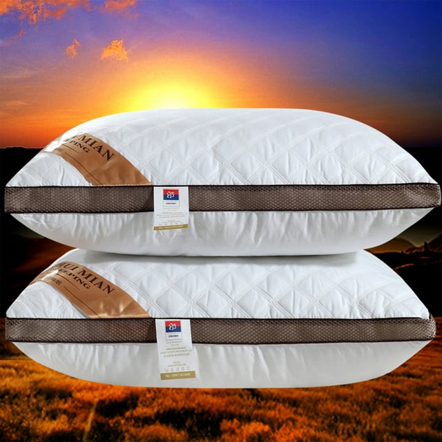 Dvkptbk Velvet Pillows Hotel Pillows Household Pillows Student Dormitory Pillows Pillow Core Five-Star Hotel Hotel Pillows Velvet Compressed Neck Pillow Home Essentials