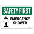 thumbnail image 1 of SignMission OS-SF-A-1014-L-10778 Premier Signe de Sécurité de 10 x 14 Po - Douche d'Urgence, 1 of 1