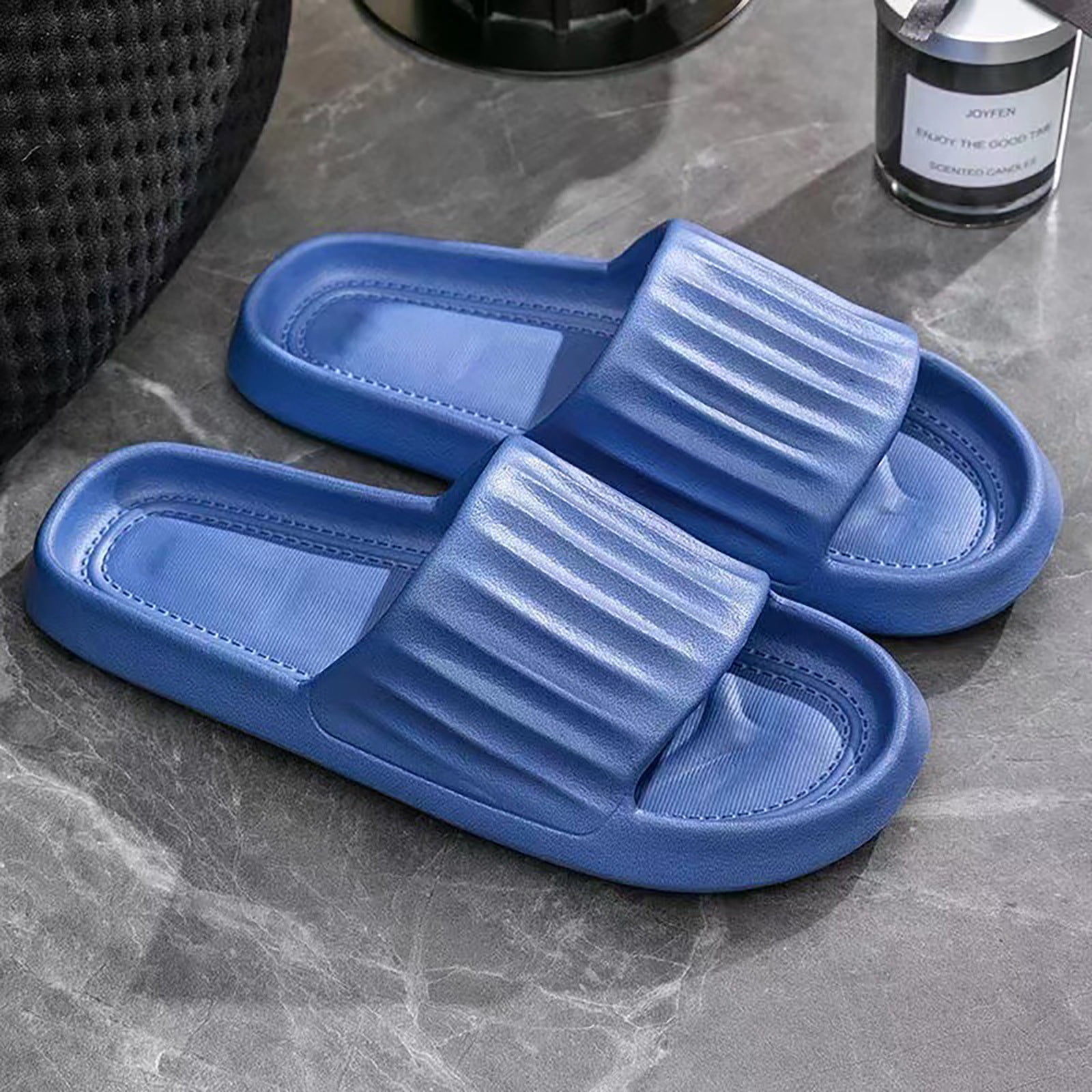 PEASKJP Soft Slippers for Men Slide-On and Comfortable Pool