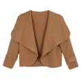 thumbnail image 3 of Chaqueta De Punto Lana Manga Larga Frente Abierto Estilo Moderno Apariencia Atractiva Mujeres METRO Baoblaze Chaqueta corta de lana, 3 of 8