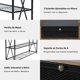thumbnail image 5 of Mesa Consola con Tomacorrientes y Puertos USB, Mesa Entrada con Estantes Almacenamiento 3 Niveles, Mesa Sofá Angosta, Soporte TV Alto, Barra Café, Vintage y Negro, 5 of 7